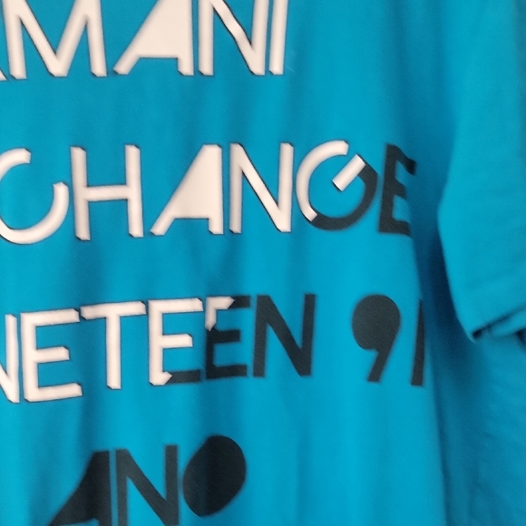 Armani Exchange Blue Graphic Tee - Picture 5 of 9